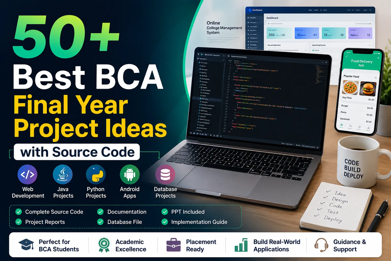50+ Best BCA Final Year Project Ideas with Source Code